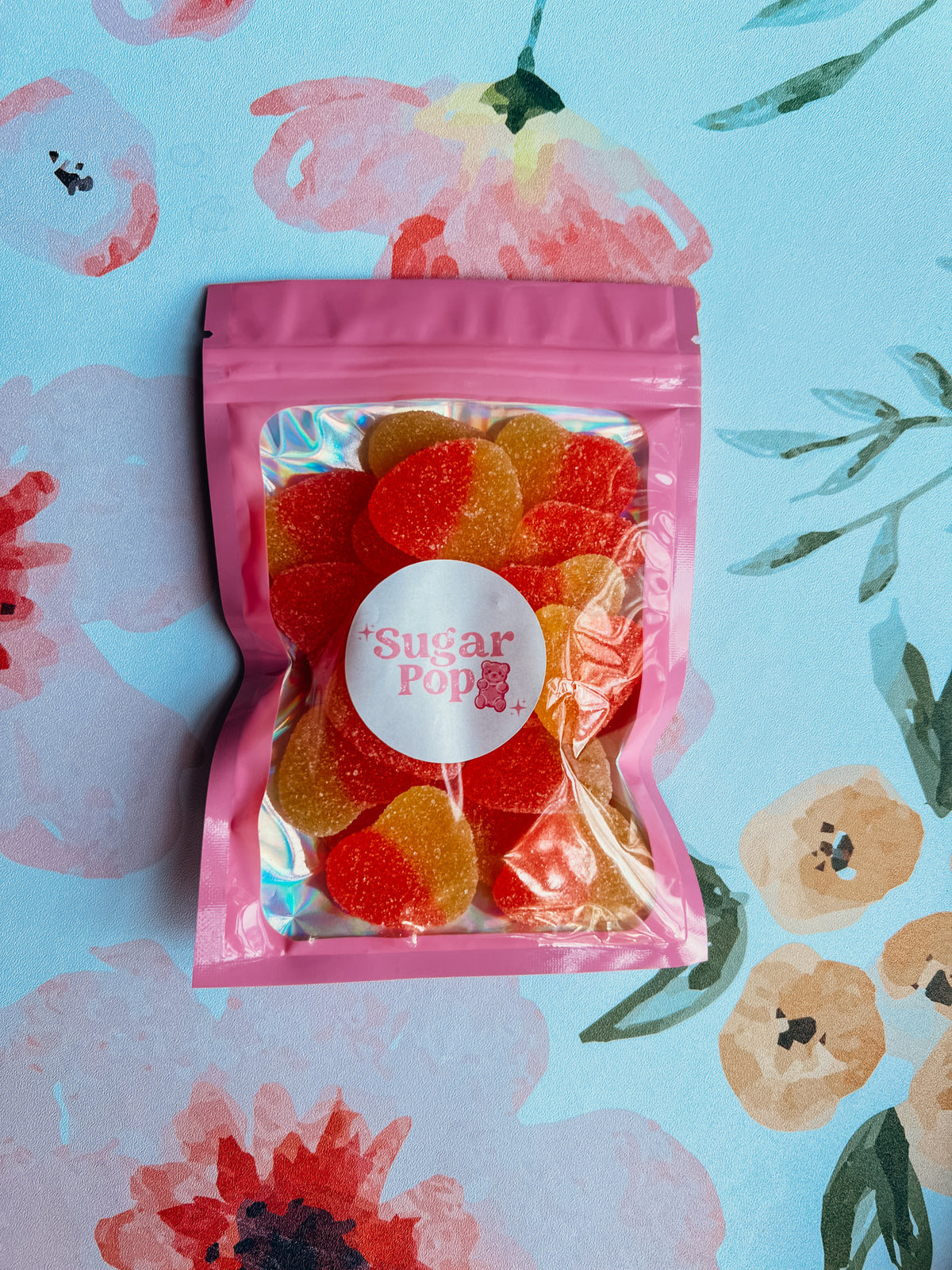 Peachy heart drops