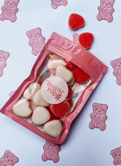 Strawberry heart drops