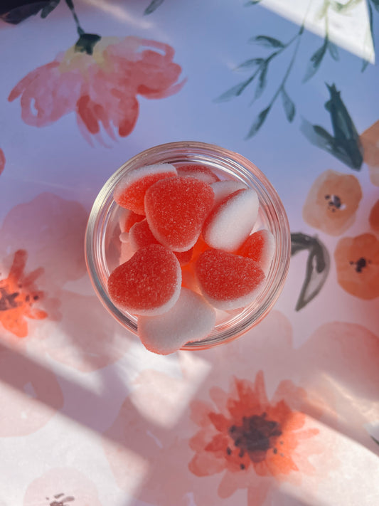 Strawberry heart drops