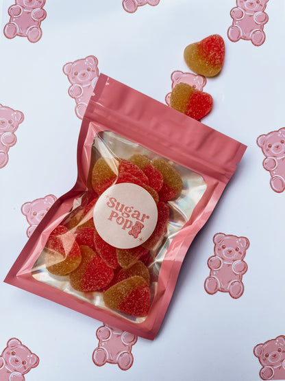 Peachy heart drops